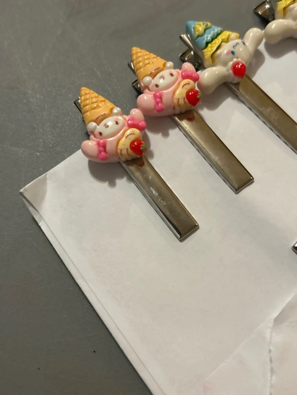 Hello Kitty Kids Hair Clips - Pink, Yellow, White, Blue, Brown